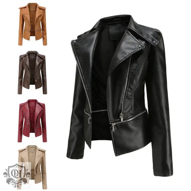 Detachable Hem Leather Spring Jacket - QH Clothing