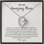 Elegant Diamond Heart Gift Box Necklace for an Amazing Mom -  QH Clothing