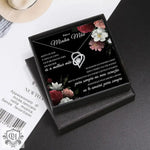 Exquisite Diamond-Studded Heart Necklace in Portuguese Card Gift Box -  QH Clothing