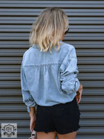 Denim Shirt Women Autumn Winter Casual Double Pocket Loose Shirt - Quality Home Clothing| Beauty