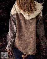 Distressed Hooded Cotton Coat - QH Clothing