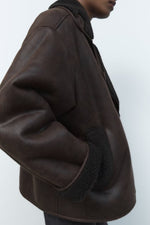 Retro Double Sided Faux Shearling Jacket - QH Clothing