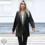 "Double Zipper Hooded Windbreaker Coat" - QH Clothing