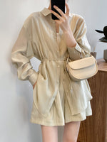 Draping Buttoned Shirt & Pocket Shorts - Clothing