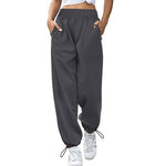 Drawstring Wide Leg Ankle Pants - QH Clothing