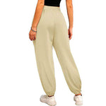 Drawstring Wide Leg Ankle Pants - QH Clothing