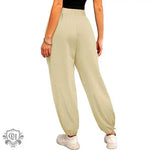 Drawstring Wide Leg Ankle Pants - QH Clothing