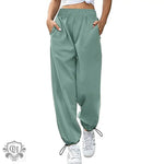 Drawstring Wide Leg Ankle Pants - QH Clothing