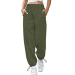 Drawstring Wide Leg Ankle Pants - QH Clothing