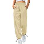 Drawstring Wide Leg Ankle Pants - QH Clothing