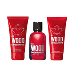 DSquared² Red Wood Gift Set 50ml EDT + 50ml Body Lotion + 50ml Shower Gel - Fragrance