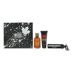 DSquared2 Wood For Him Gift Set 100ml EDT + 100ml Shower Gel + Key Ring - Fragrance