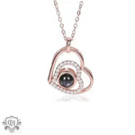 Heartfelt Memories Diamond Projection Necklace -  QH Clothing