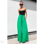 Summer Elastic Waist Casual Wide Leg Pants for Women - Quality Home Clothing| Beauty