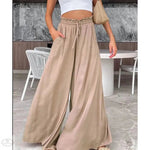 Summer Elastic Waist Casual Wide Leg Pants for Women - Quality Home Clothing| Beauty