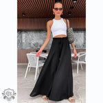 Summer Elastic Waist Casual Wide Leg Pants for Women - Quality Home Clothing| Beauty