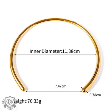 18K gold simple retro curved design necklace - QH Clothing