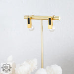 18K Gold Fashion Light Luxury Long Strip with Pearl Design Versatile Earrings - QH Clothing