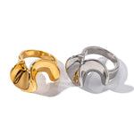 18K gold light luxury and noble ruffle design ring - QH Clothing