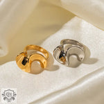 18K gold light luxury and noble ruffle design ring - QH Clothing