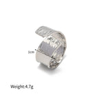 18K gold simple and elegant wrinkle design versatile ring - QH Clothing