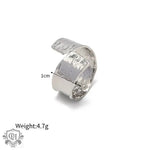 18K gold simple and elegant wrinkle design versatile ring - QH Clothing