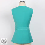 Elegant Belted Sleeveless Vest - Clothing