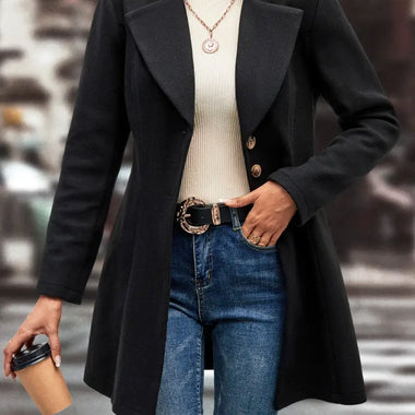 Elegant Wool Blend Winter Coat - QH Clothing