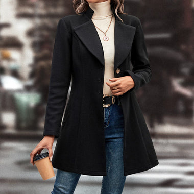 Elegant Wool Blend Winter Coat - QH Clothing