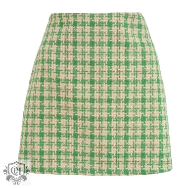 Classic Woolen High Waist Skirt Retro Well Plaid A- Line Skirt - Quality Home Clothing| Beauty