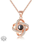 Elegant Clover Diamond Projection Necklace -  QH Clothing