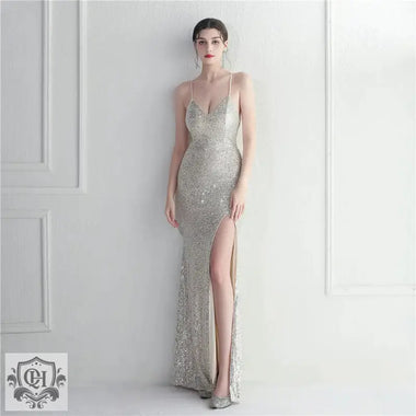 Nightclubs Dinner Ceremony Performance Evening Dress Crisscross - Quality Home Clothing| Beauty