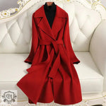 Double-Faced Woolen Goods Cashmere Coat Mid-Length Slim Fit Slimming Hepburn Woolen Coat - Quality Home Clothing| Beauty