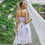 Summer Lavender Ruffle Wrap Dress - QH Clothing