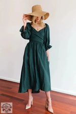 French High Sense Women Autumn Clothing Rope Belt Ruffled Lantern Sleeves Dress Multi Wear Elegant Dress - Quality Home Clothing| Beauty