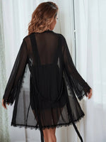 Spring Summer Plus Size Outerwear Gown Sexy Home Lace Stitching Nightgown - Quality Home Clothing| Beauty