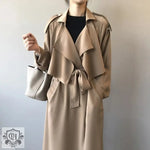 Autumn New Fashion Elegant Long Trench Coat For Women Retro British Baggy Coat Women - Quality Home Clothing| Beauty