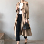 Autumn New Fashion Elegant Long Trench Coat For Women Retro British Baggy Coat Women - Quality Home Clothing| Beauty