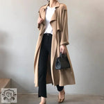 Autumn New Fashion Elegant Long Trench Coat For Women Retro British Baggy Coat Women - Quality Home Clothing| Beauty