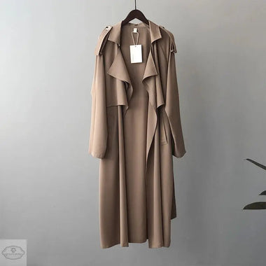 Autumn New Fashion Elegant Long Trench Coat For Women Retro British Baggy Coat Women - Quality Home Clothing| Beauty