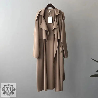 Autumn New Fashion Elegant Long Trench Coat For Women Retro British Baggy Coat Women - Quality Home Clothing| Beauty