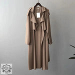 Autumn New Fashion Elegant Long Trench Coat For Women Retro British Baggy Coat Women - Quality Home Clothing| Beauty