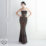 Bottom Sequin Suspender Party Sequined Dress Long Banquet Slim Fit Evening Dress Elegant - Quality Home Clothing| Beauty