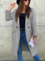 Woolen Blazer Pocket Coat Women - QH Clothing