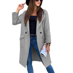 Woolen Blazer Pocket Coat Women - QH Clothing