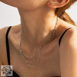 Elegant Tiered Chain Necklace: A Captivating Blend of Nobility and Light Luxury -  QH Clothing