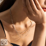 Elegant Tiered Chain Necklace: A Captivating Blend of Nobility and Light Luxury -  QH Clothing