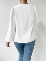 Long Sleeved Shirt Loose Draped V neck Top T shirt Women Clothing - Quality Home Clothing| Beauty