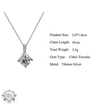 Elegant Herringbone Diamond Pendant Necklace: A Timeless Gift for Mom -  QH Clothing