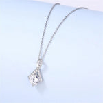 Elegant Herringbone Diamond Pendant Necklace: A Timeless Gift for Mom -  QH Clothing